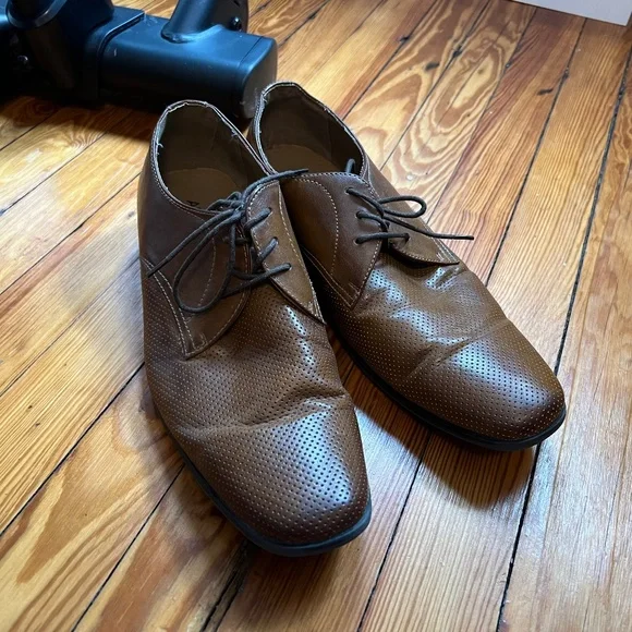 apt 9 brown dress shoes Jake Brown Blucher-Style Vegan Shoes - Sustainable Cork Outer & Fair Trade main image 0